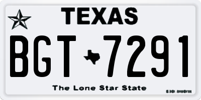 TX license plate BGT7291