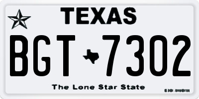 TX license plate BGT7302