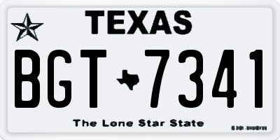 TX license plate BGT7341