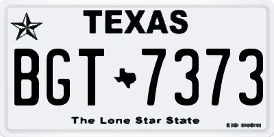 TX license plate BGT7373