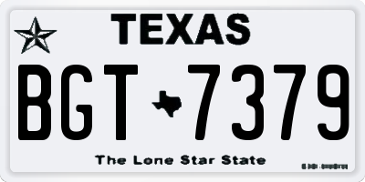 TX license plate BGT7379