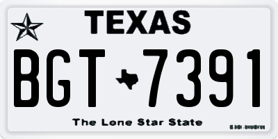 TX license plate BGT7391