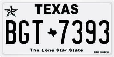 TX license plate BGT7393