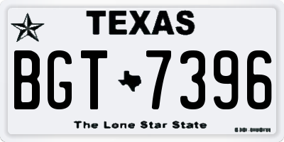 TX license plate BGT7396