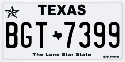 TX license plate BGT7399