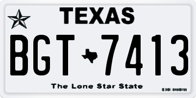 TX license plate BGT7413