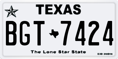 TX license plate BGT7424