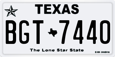 TX license plate BGT7440