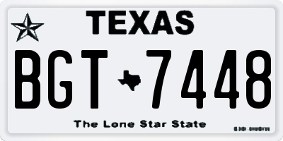 TX license plate BGT7448