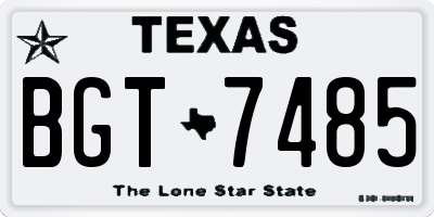 TX license plate BGT7485