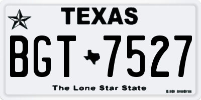 TX license plate BGT7527