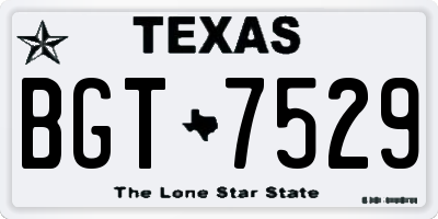 TX license plate BGT7529