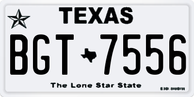 TX license plate BGT7556