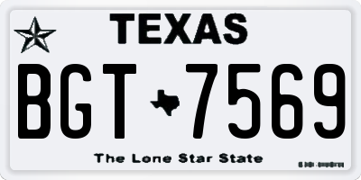 TX license plate BGT7569
