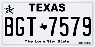 TX license plate BGT7579