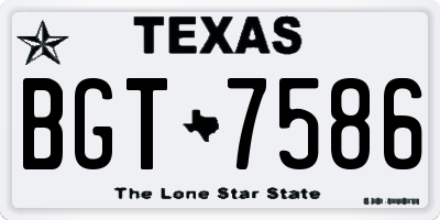 TX license plate BGT7586