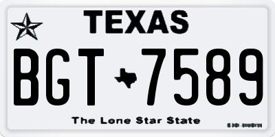 TX license plate BGT7589