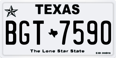 TX license plate BGT7590