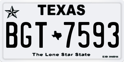 TX license plate BGT7593