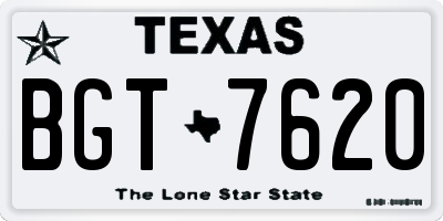 TX license plate BGT7620