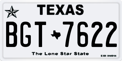 TX license plate BGT7622