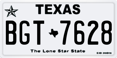 TX license plate BGT7628