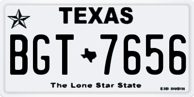 TX license plate BGT7656