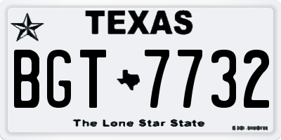 TX license plate BGT7732