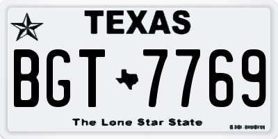 TX license plate BGT7769