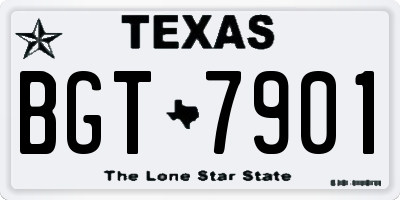 TX license plate BGT7901
