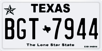 TX license plate BGT7944