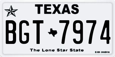 TX license plate BGT7974