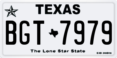 TX license plate BGT7979