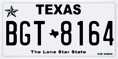 TX license plate BGT8164
