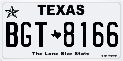 TX license plate BGT8166