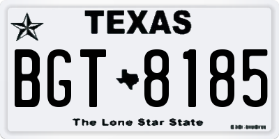 TX license plate BGT8185