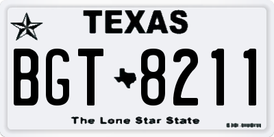 TX license plate BGT8211
