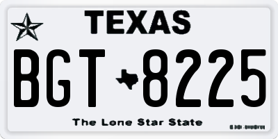 TX license plate BGT8225