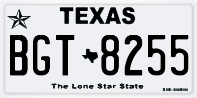 TX license plate BGT8255