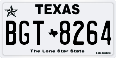 TX license plate BGT8264