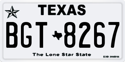 TX license plate BGT8267