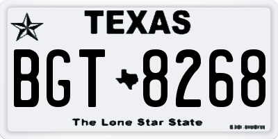 TX license plate BGT8268