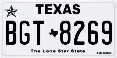 TX license plate BGT8269