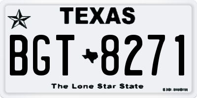 TX license plate BGT8271