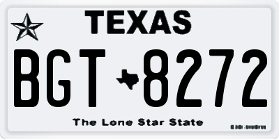 TX license plate BGT8272