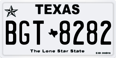 TX license plate BGT8282