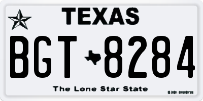 TX license plate BGT8284