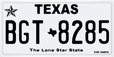 TX license plate BGT8285