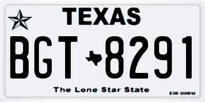 TX license plate BGT8291