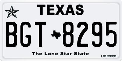 TX license plate BGT8295
